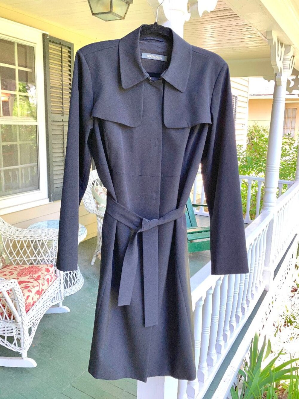 Marina Rinaldi Midnight Blue Gabardine Trench Coat